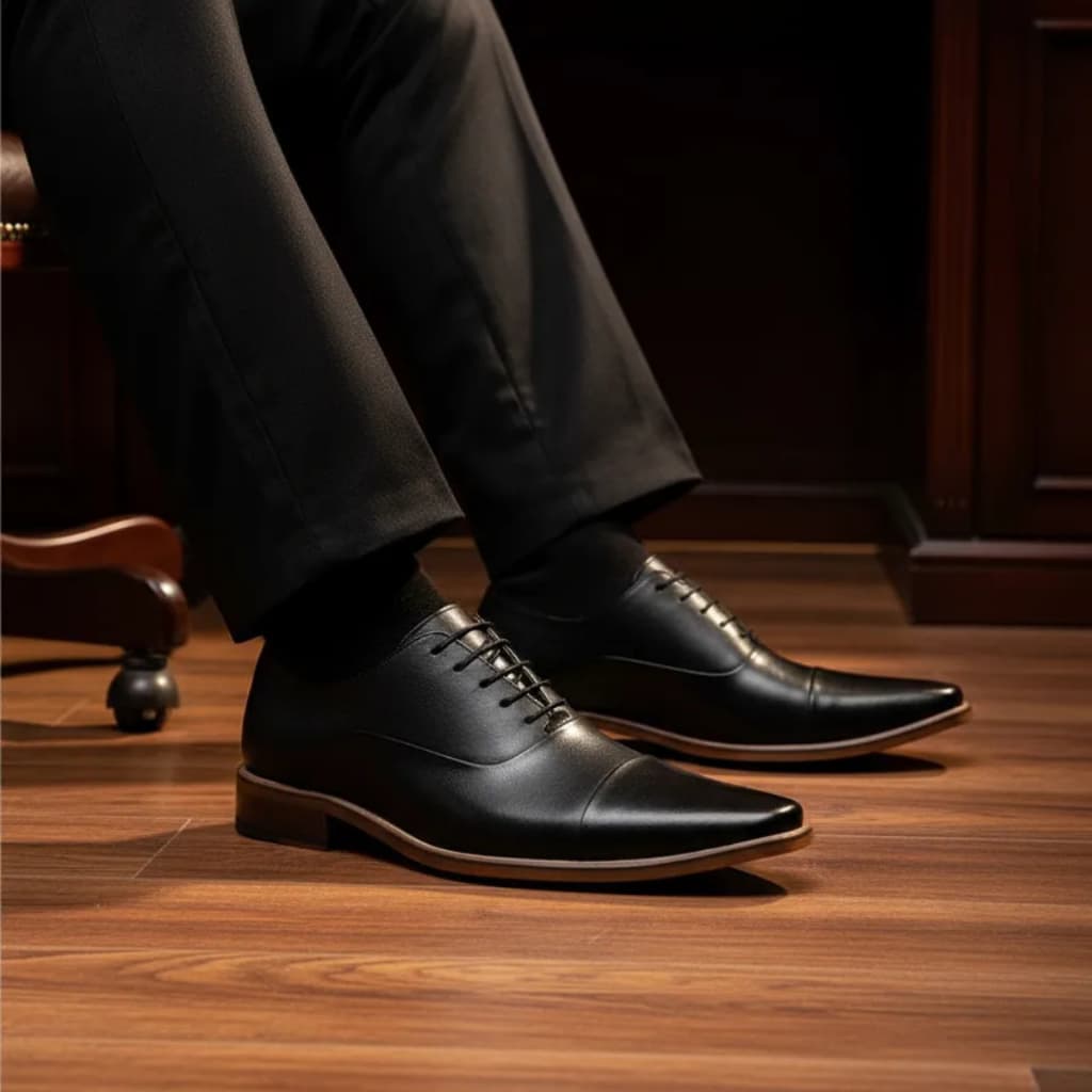 Sapato Social Masculino Elegante Couro Legítimo Estilo Italiano Casamento Escritório