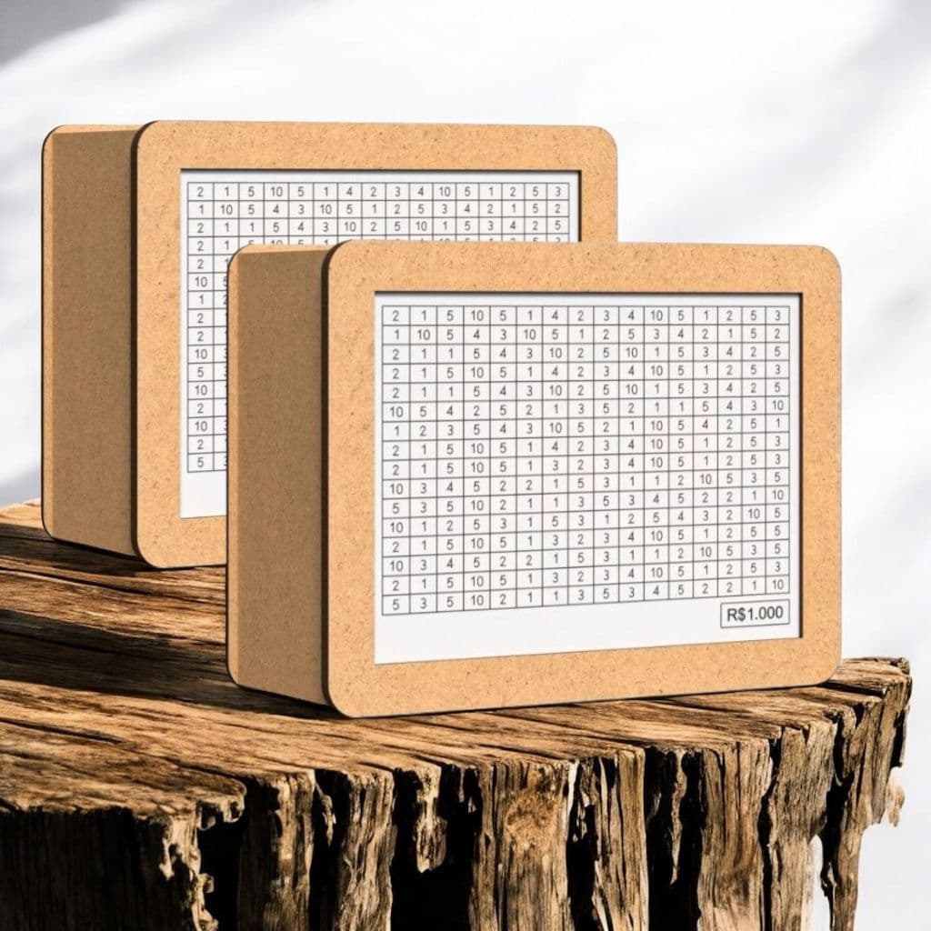 Kit 2 Cofres Woodbox em MDF Desafio Japones 1k 5k 10k