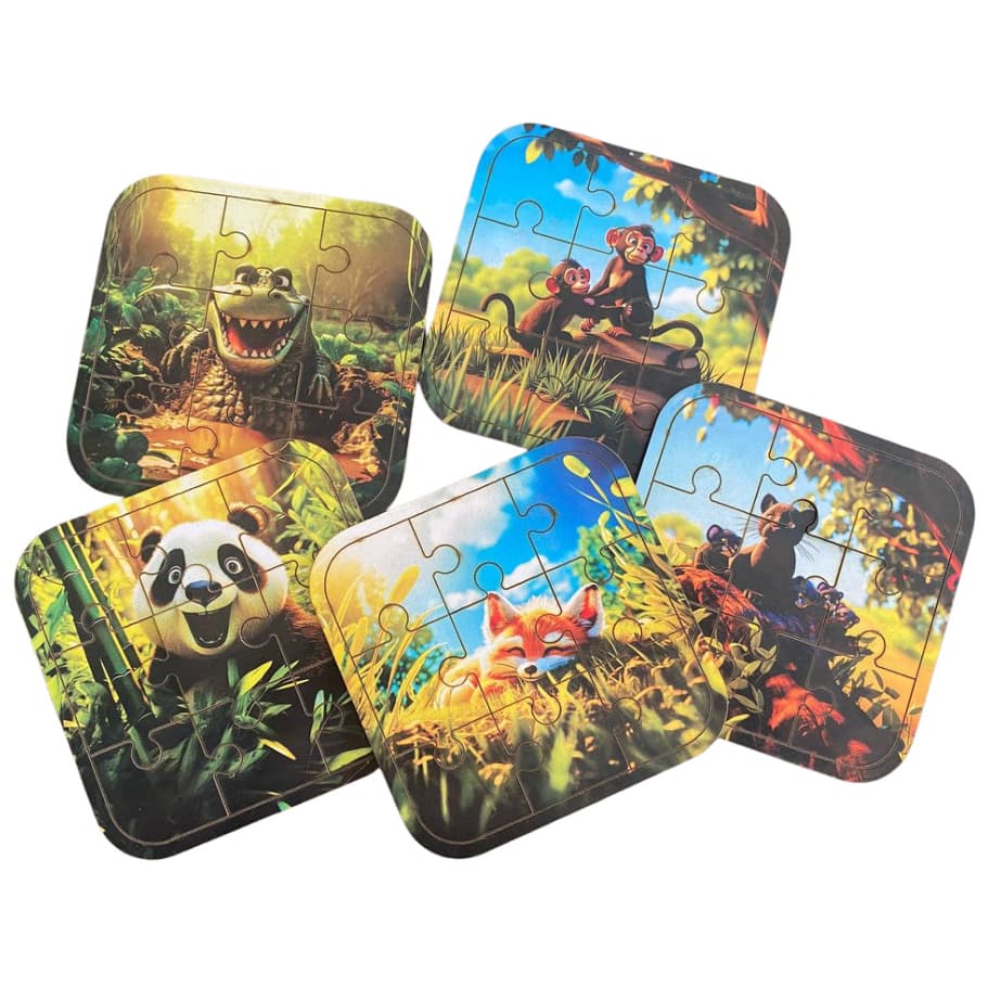 Kit 5 Quebra - Cabeças Infantil MDF Educativo, Coordenação Motora e Criatividade Envio Imediato