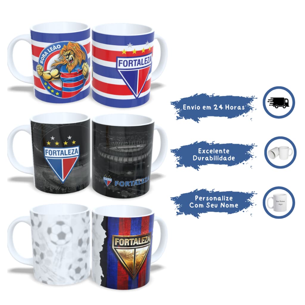 Caneca do Fortaleza! Ideal Para Quem Ama o Tricolor de Aço! Vários Modelos! Promoção Especial!