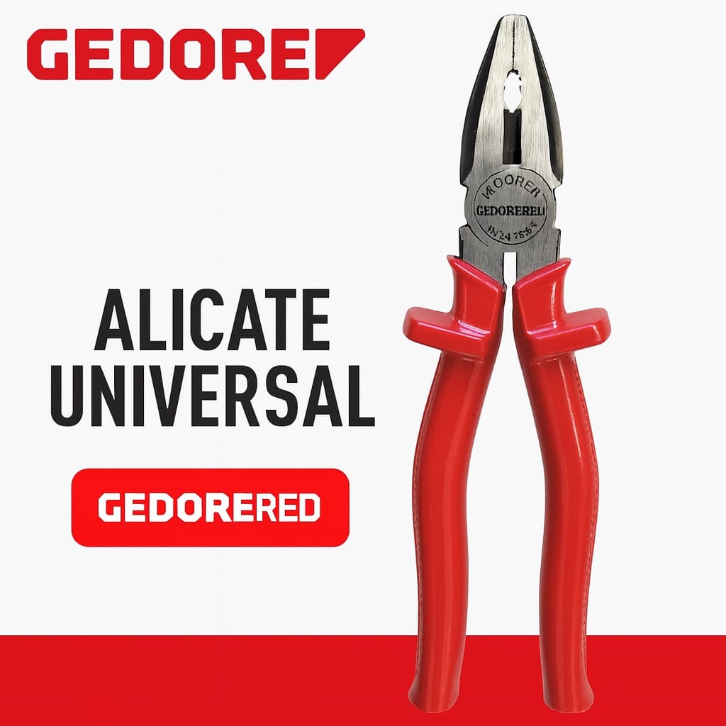 Alicate Universal Gedore Red 8 Pol Profissional Isolado Aço Cromo Vanádio Corte Aperto Original