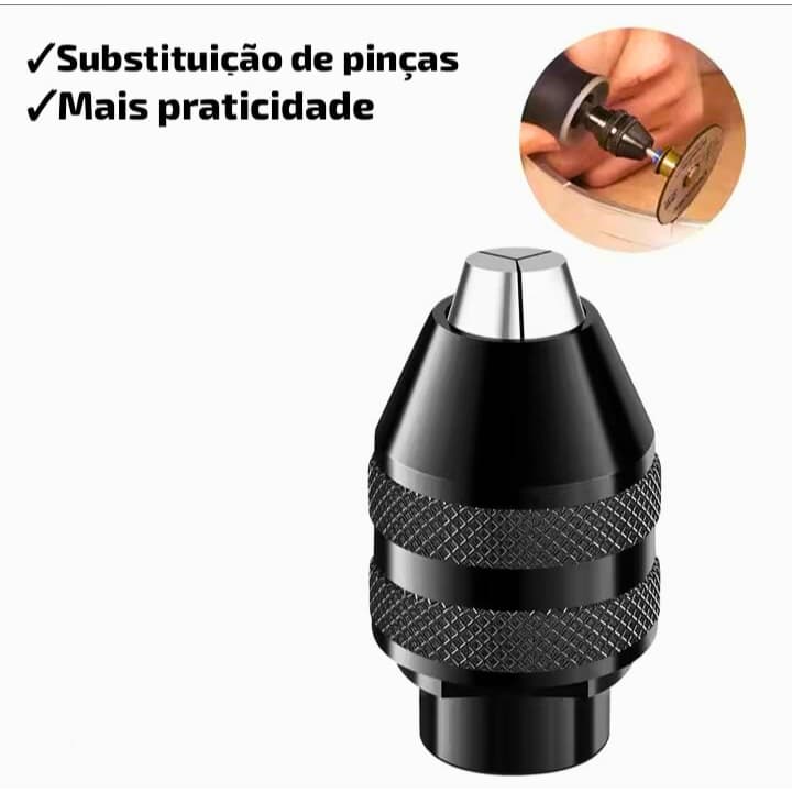 Mandril de Aperto Rápido para Micro Retífica 0,8 a 3,2mm rosca 9/32 40 fios