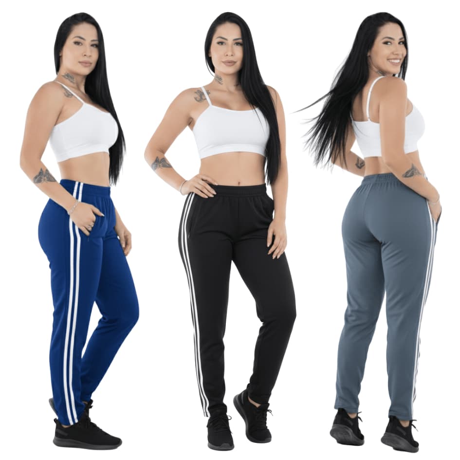 Calça Feminina com Cordão e Bolso com Zíper para Atividade Física em Academia e Corrida