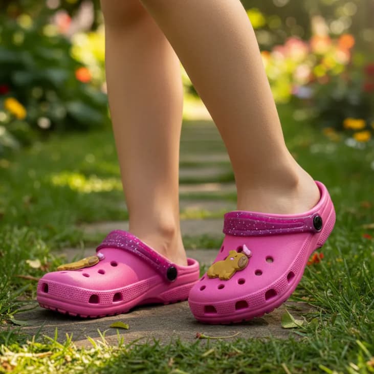 Babuche Capivara Infantil Glitter Pop Kids