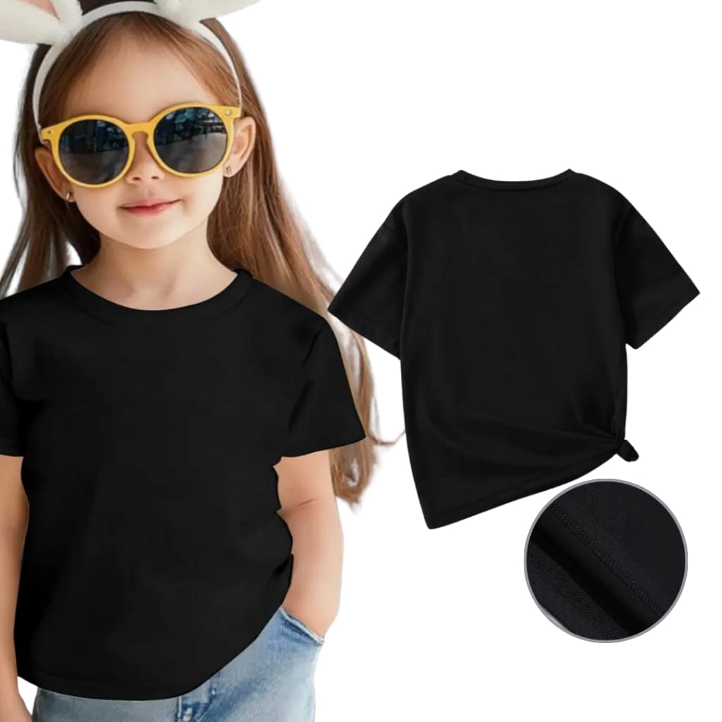 Kit 2 Camiseta Básica Manga Curta Para Menina tamanho 4 ao 16