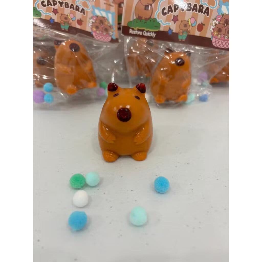 KIT 2 TABA SQUISHY CAPIVARA FOFA ANTI-STRESS BRINQUEDO DE APERTAR