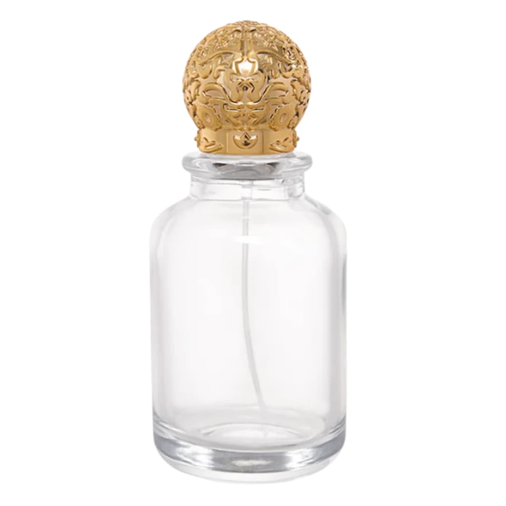 Kit Porta Perfume Modelo Gold 100ml Frasco Recarregável Com Válvula e Tampa 15/400 Luxo Elegante