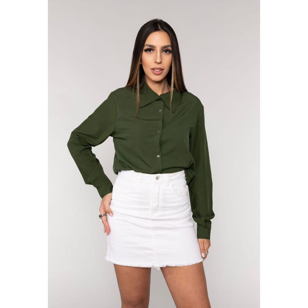 Camisa Social Feminina Amarela – Look para Trabalho e Dia a Dia | Moda Feminina 2025