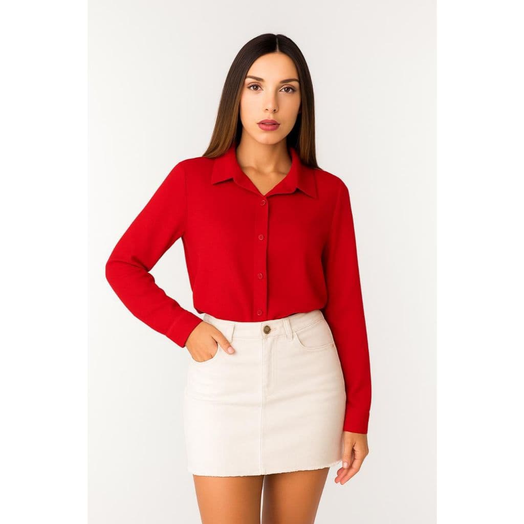 Camisa Social longa Feminina – Tendência 2025 | Estilo Clássico e Versátil