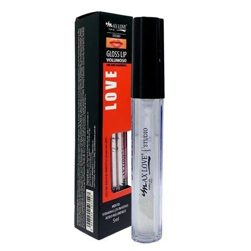 Gloss  Volumoso Lip LOVE - Cor 01 Incolor - Max Love