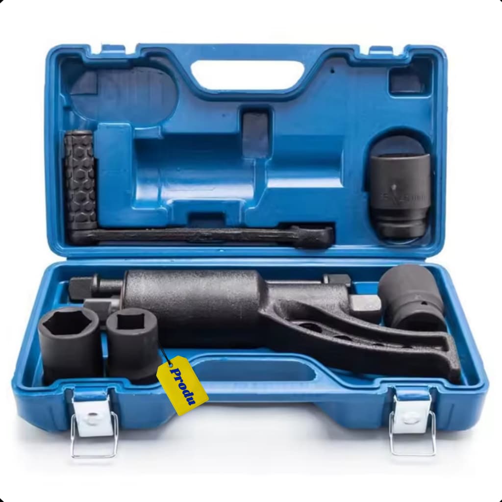 Desforcimetro para Caminhão Torqueador Chave de Roda Profissional Preto Maleta 1:78 580kg 4 soquetes