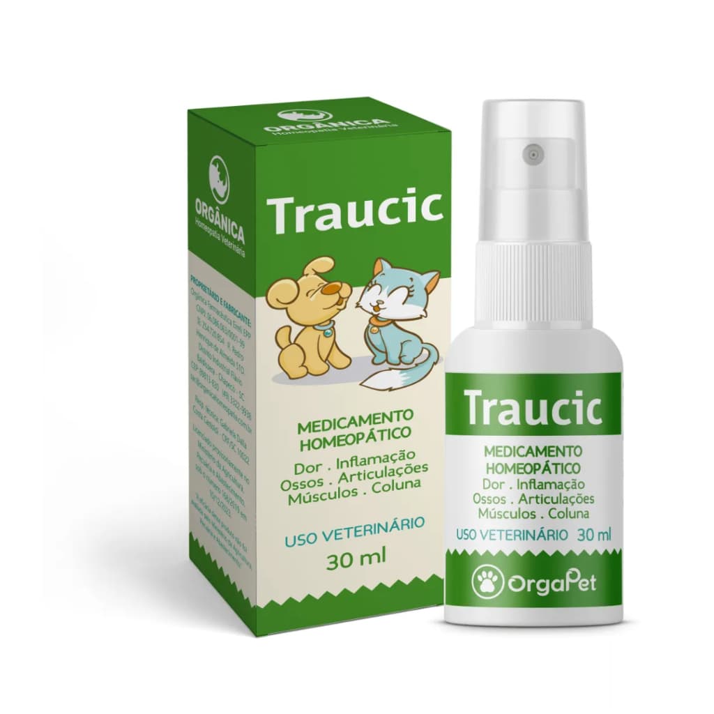 Orgapet Traucic 30ml Homeopático para Traumas Contusões e Pós-Cirúrgico em Cães e Gatos