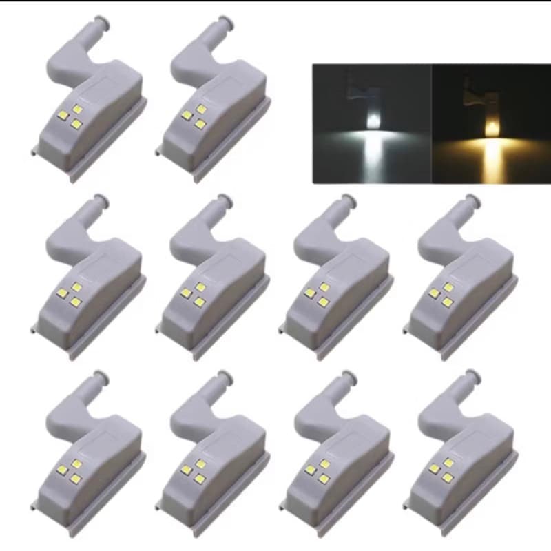 kit dobradiça led decoração armário closet sensor luz decorativa