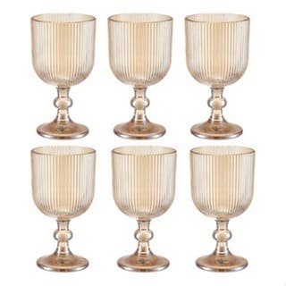 Jogo de 6 Taças de Vidro Grace 390ml