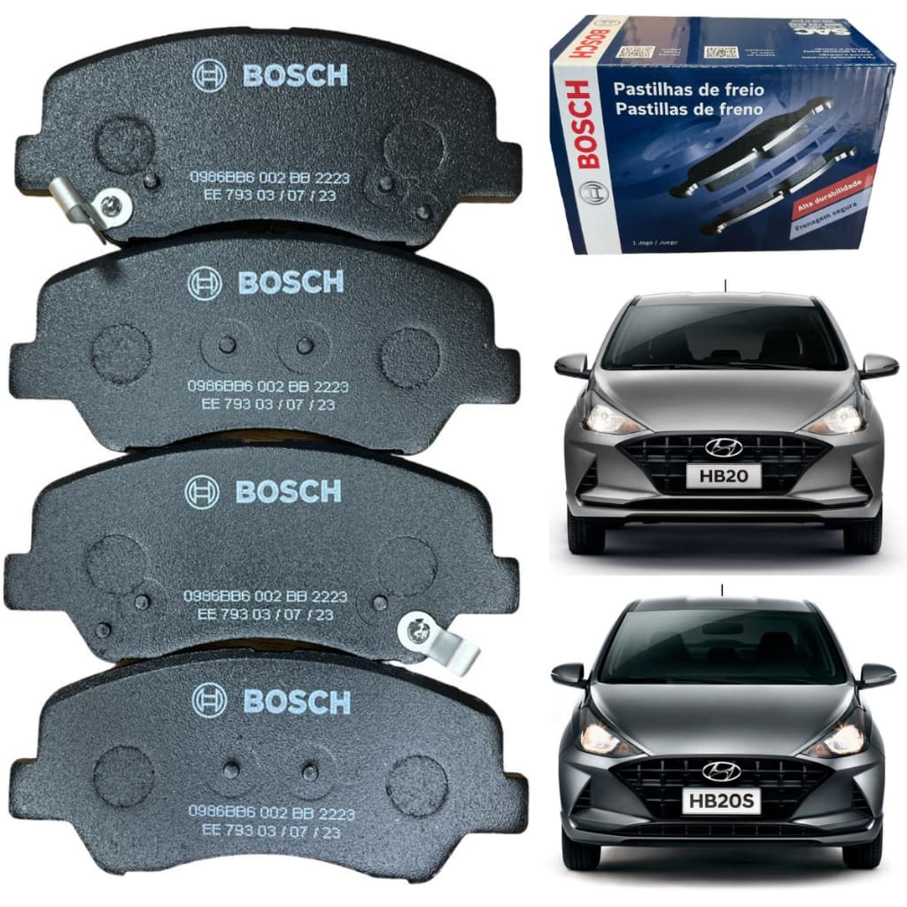 Pastilha de Freio Hb20 1.0 Turbo TGDI HB20 1.6 2020 2021 2022 2023 2024 2025 Dianteira Bosch