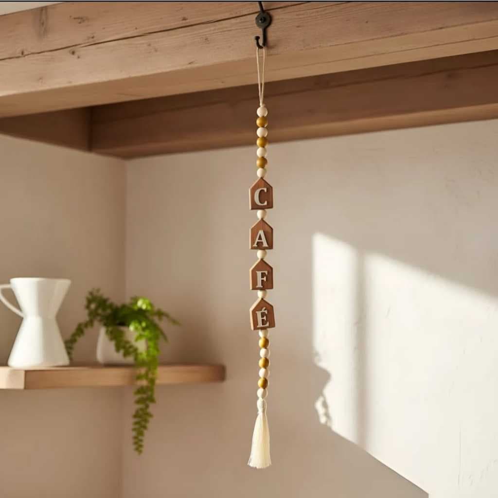 Colar Decorativo De Parede Estilo Boho - Enfeite Artesanal Para Sala Ou Quarto - Escritas