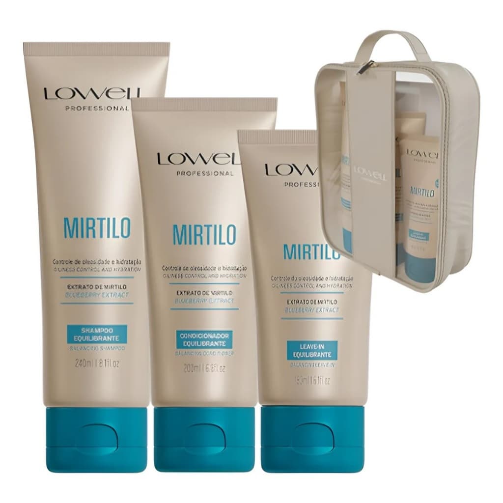 Kit Mirtilo Lowell Shampoo + Condicionador + Leave-in