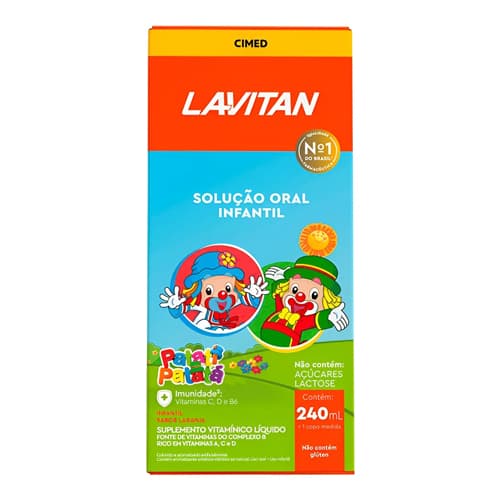 Lavitan Solução Oral 240ml Patati Patata Sabor Laranja