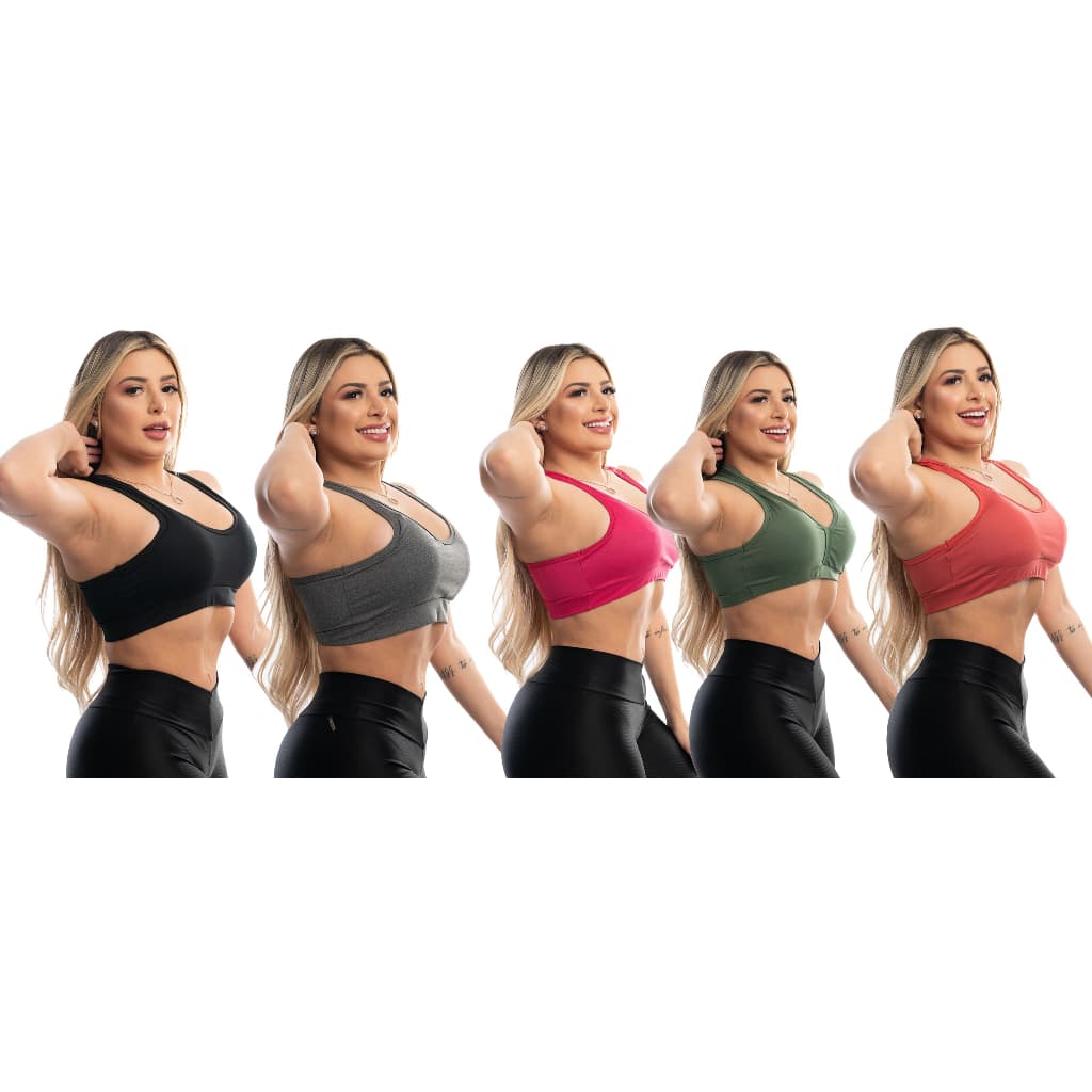 Kit 5 Tops Corrida Musculação Academia Fitness