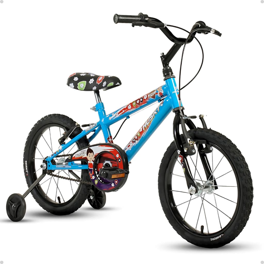 Bicicleta Infantil Aro 16 Menino Patrulha Canina Azul Alumínio Husky