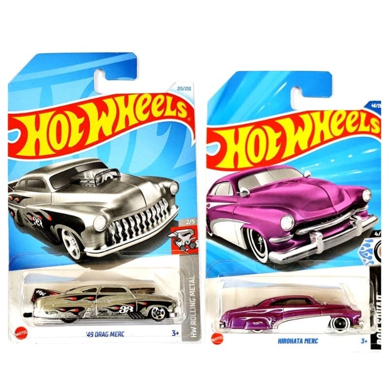 Hot Wheels carrinho coleção Hirohata Merc, purple Passion, Hudson Hornet, Mercury Ford, Jaded