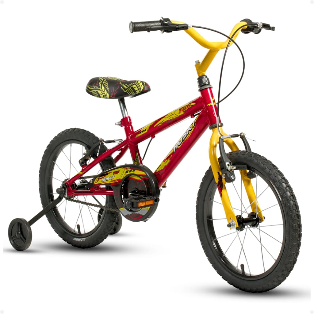 Bicicleta Infantil Aro 16 Menino Homem De Ferro Com Rodinha Alumínio Husky