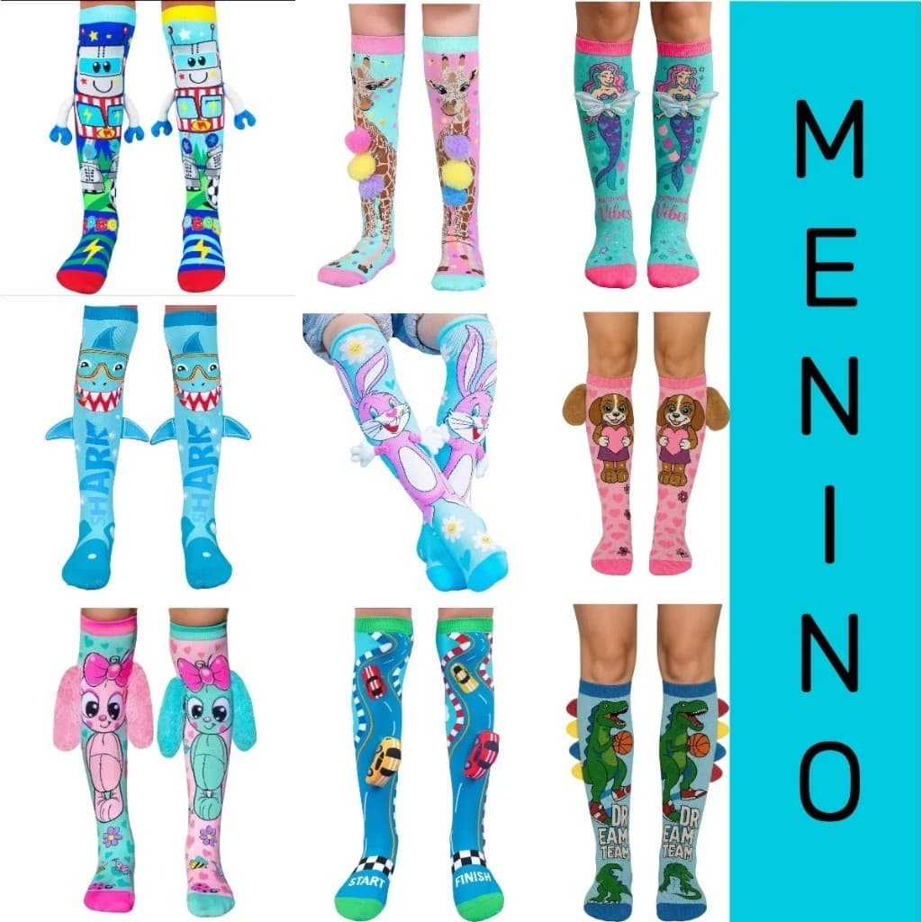 Meia Infantil 3D Divertida meia maluca Juvenil Colorida Criança Menina e Menino