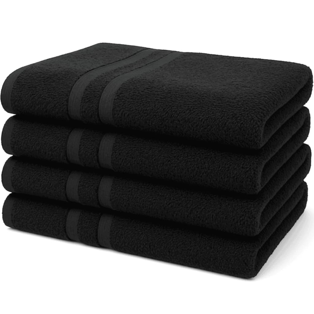 Toalha de Salão Preta 45x80 - 6 unidades 100g - 278g/m2 Macio para Manicure Cabelo Flabom