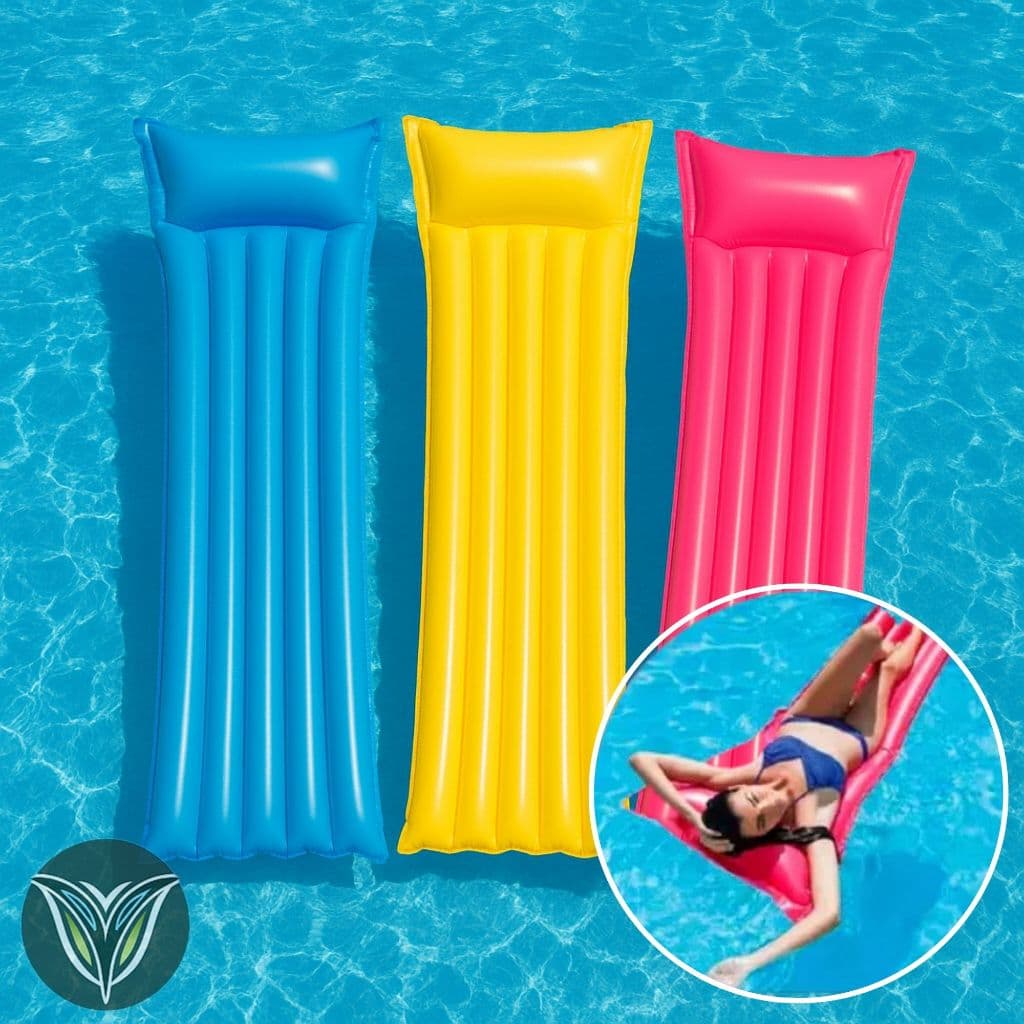 Colchão de Piscina Colchao Inflavel 1,83m X 69cm Boia Bronzeador Liso Bronzear Bóia Inflável Grande Praia Agua