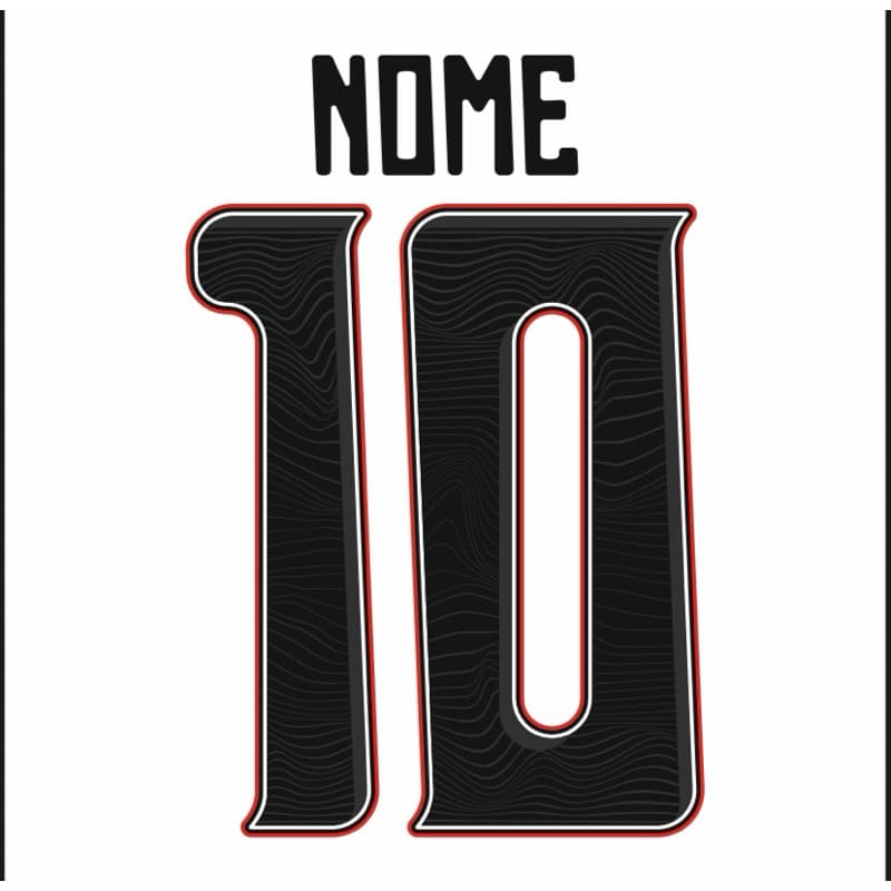 Fonte em termocolante para personalizar camisas de time 2025 oficial
