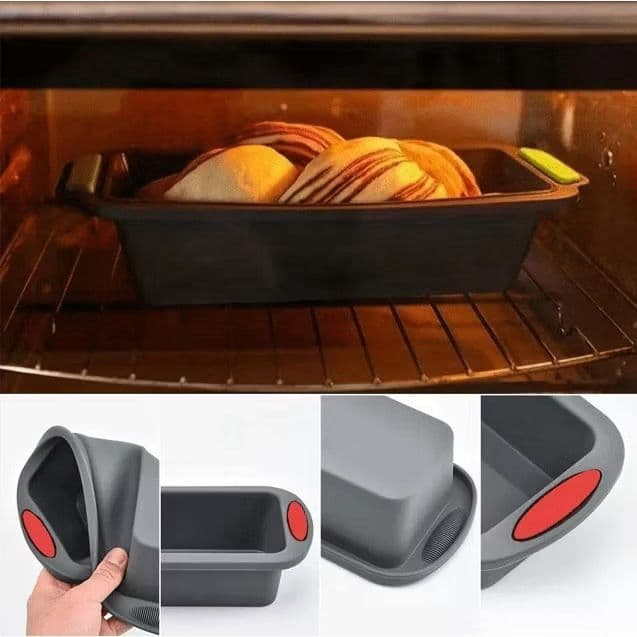 Forma de Pão Caseiro Forma de Silicone para Bolo Assadeira Antiaderente