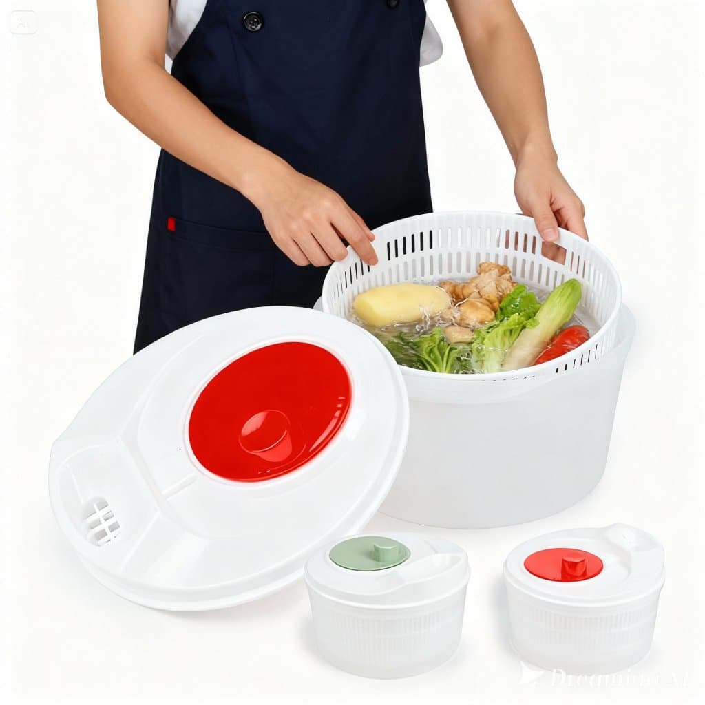 Centrifuga de Salada com Escorredor Manual – Praticidade e Higiene na Cozinha