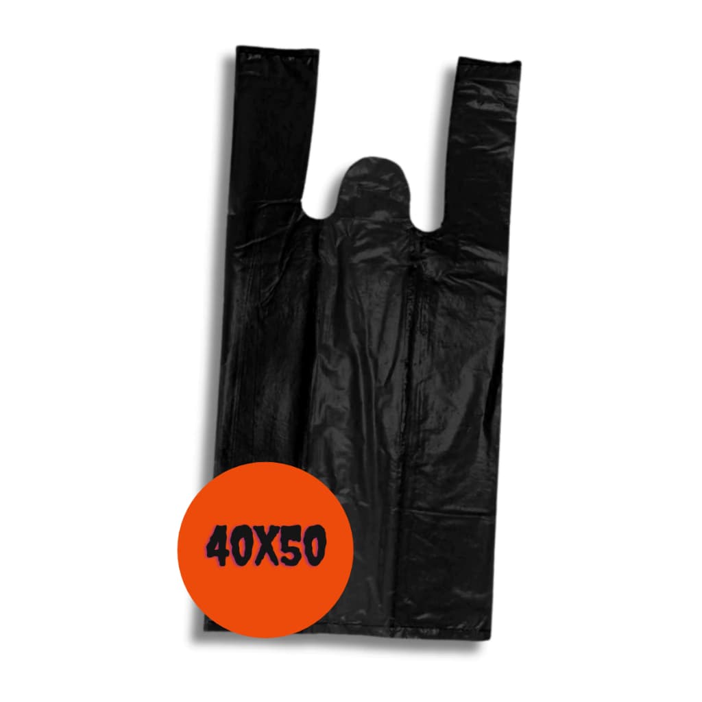 Sacola Plástica Preta 40x50cm Reforçada – Uso Comercial e Lojas Online