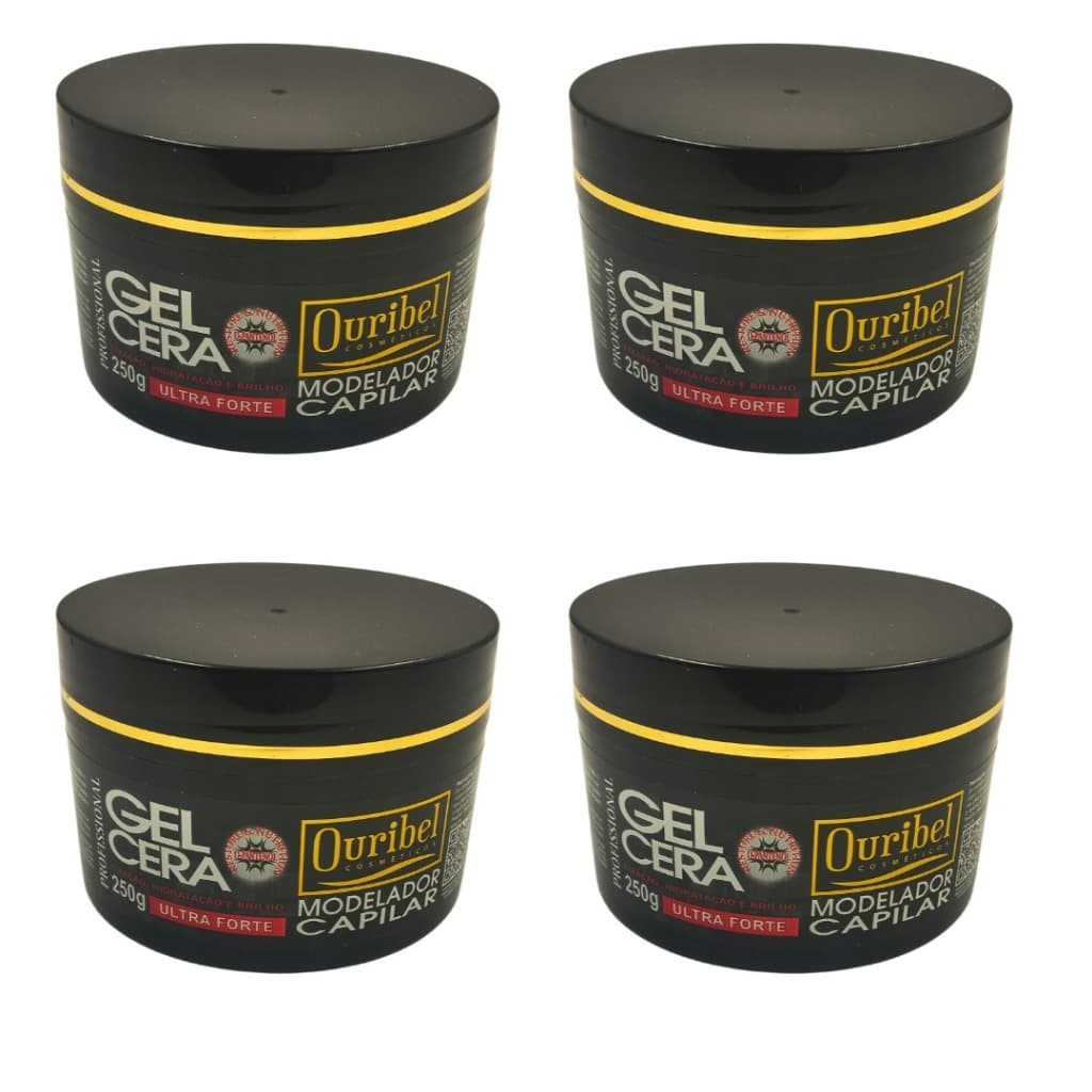 Gel Cera Capilar Ouribel 250g cx 4 unidades Atacado