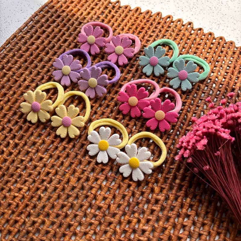 Laços  de Cabelo Infantil Xuxinhas Divertidas Flores Margaridas no Bico ou Xuxinha