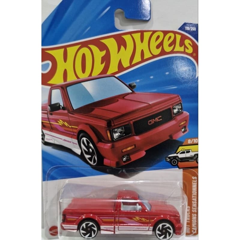 Carrinho Hotwheels 91 GMC SYCLONE VERMELHO