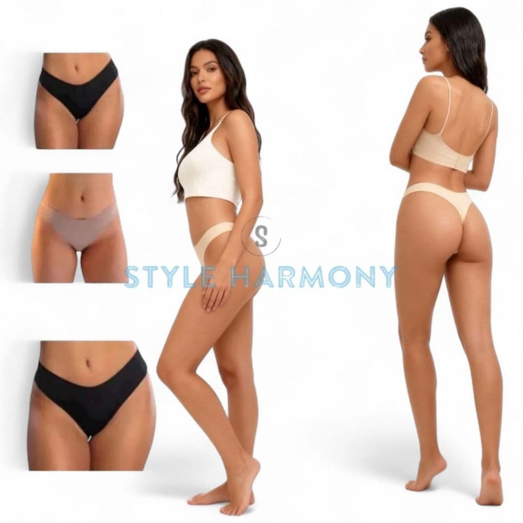 Kit até 12 Calcinhas Tanga Sem Costura Corte a Laser com Acabamento Premium