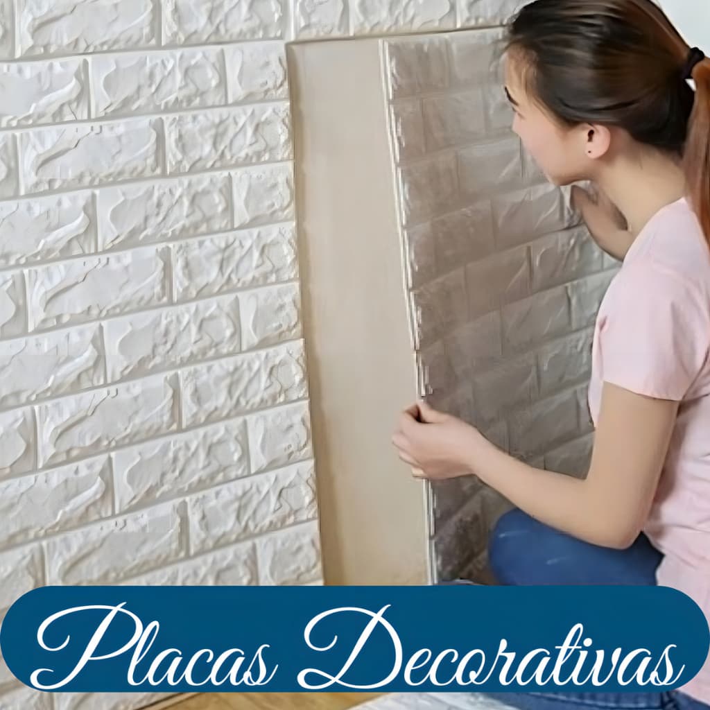 Placa Decorativa Texturizada Autoadesiva Papel Parede Branco Revestimento Facil Application