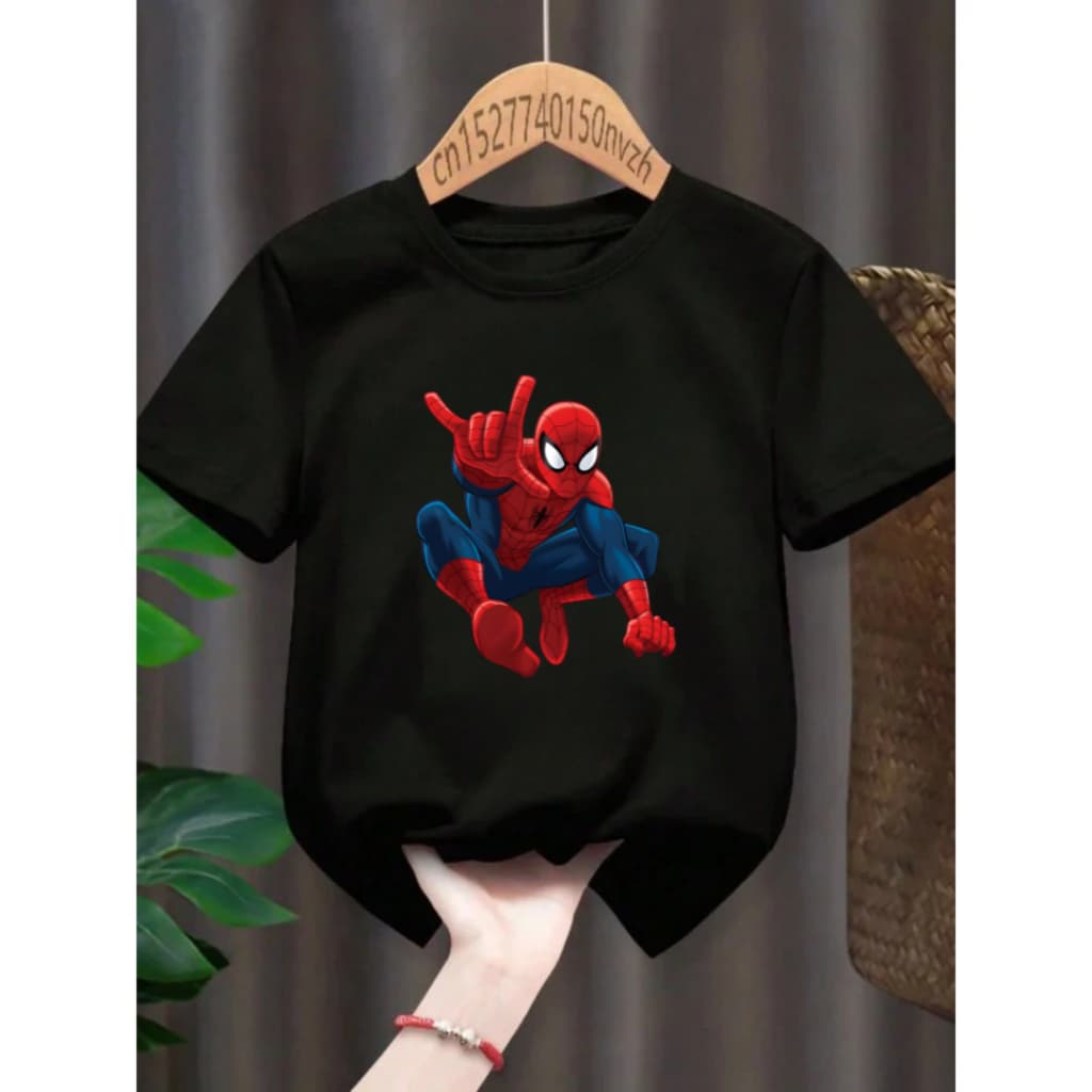 Camiseta Infantil Juvenil 100% Algodão Personalizada Homem Aranha marvel super herois