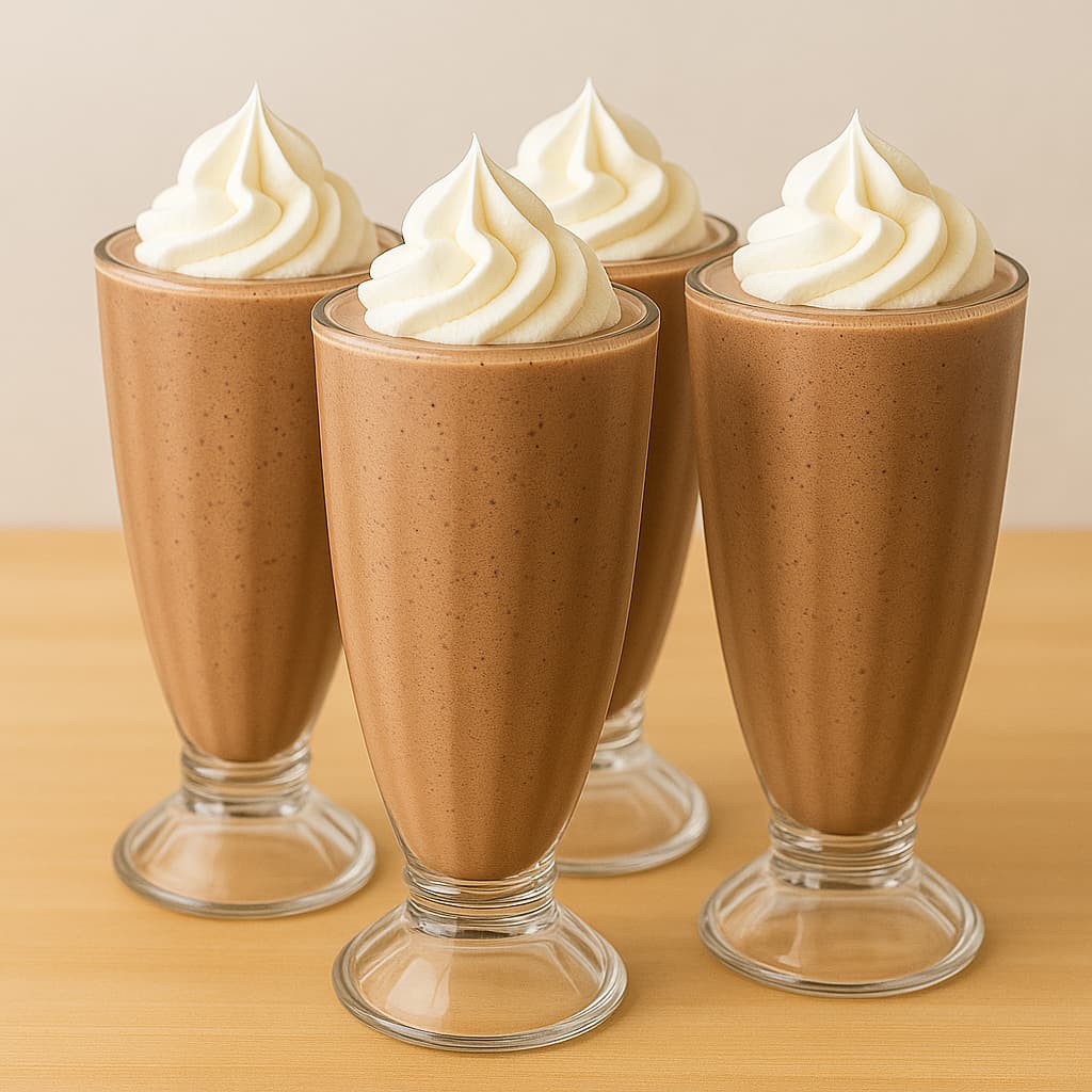 Jogo 04 Copos Taças Milkshake Sorvete Suco Vitamina 330ml Vidro Lanchonete Sorveteria Restaurante