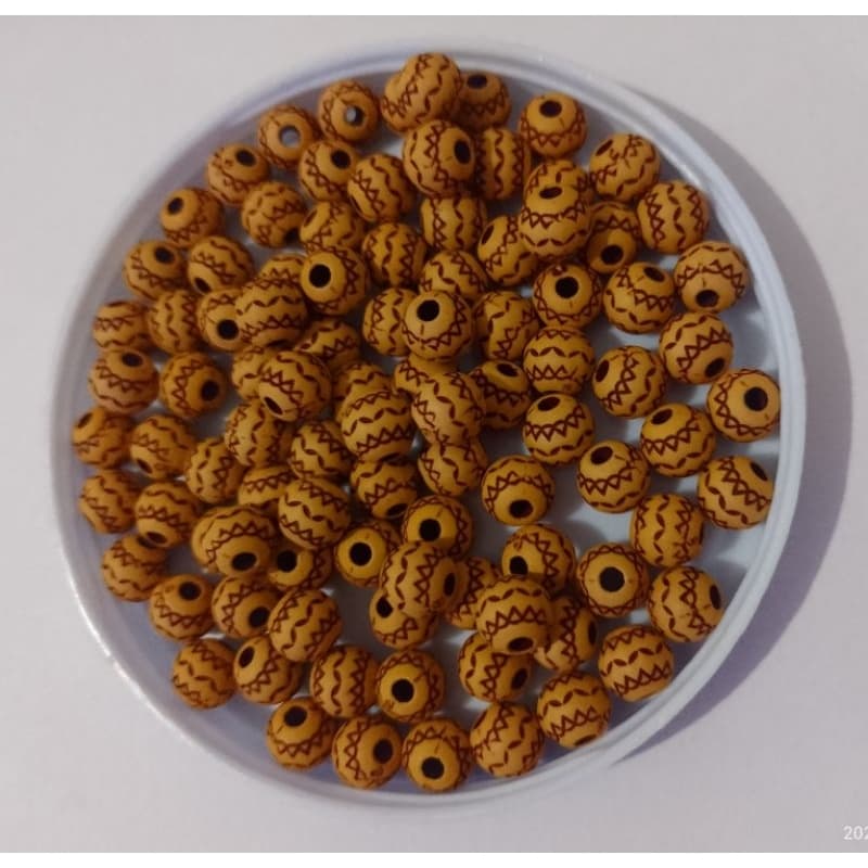 Bola Tribal Com Furo 10MM - 50 / 100 / 200 Bolas
