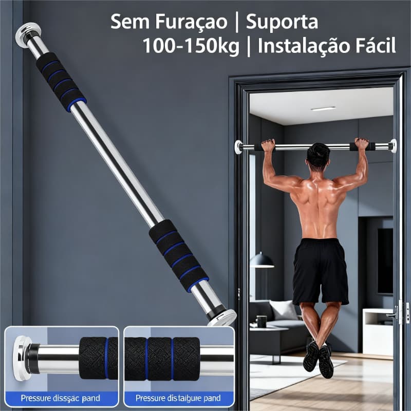Barra Fixa Porta Ajustável Regulável 62-100cm para Flexão, Crossfit, Calistenia, Fitness e Força | Pronta Entrega