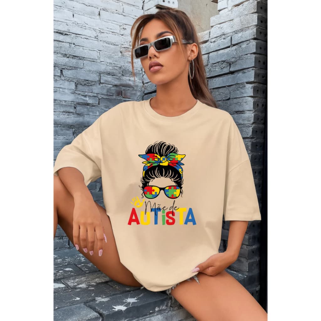 Camiseta Feminina blusa mãe atípica (autismo) mãe de autista