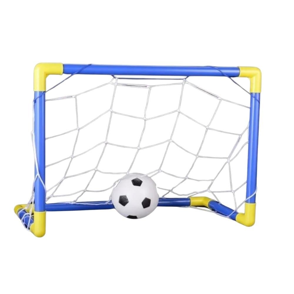 Trave de Futebol Brinquedo com Bola Azul  Diversão Esportiva para Crianças em Casa ou Área Externa- Presente