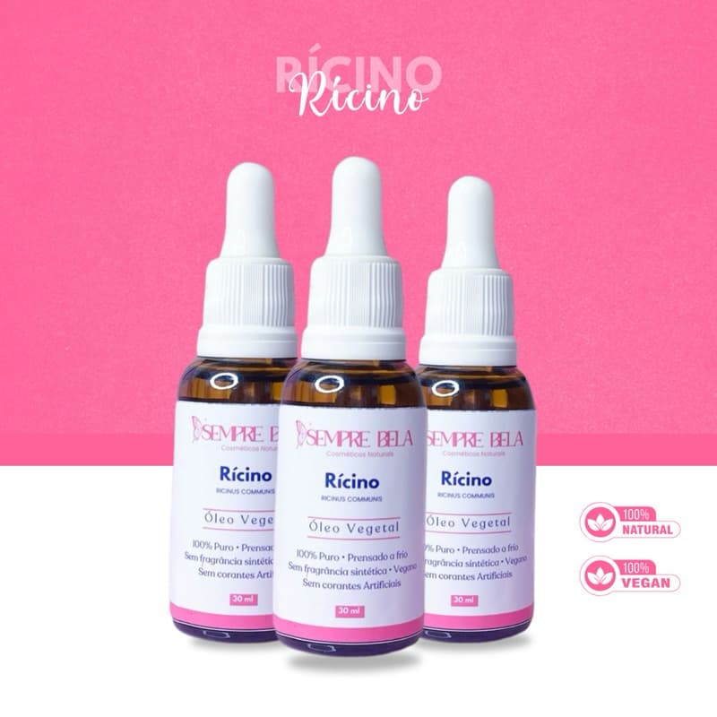 Óleo de Rícino 100% Puro | Prensado a frio | Natural e Vegano