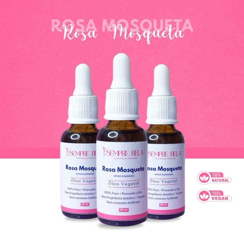 Óleo Vegetal de Rosa Mosqueta Rubiginosa 100% Puro | Clareador de manchas | Vegano