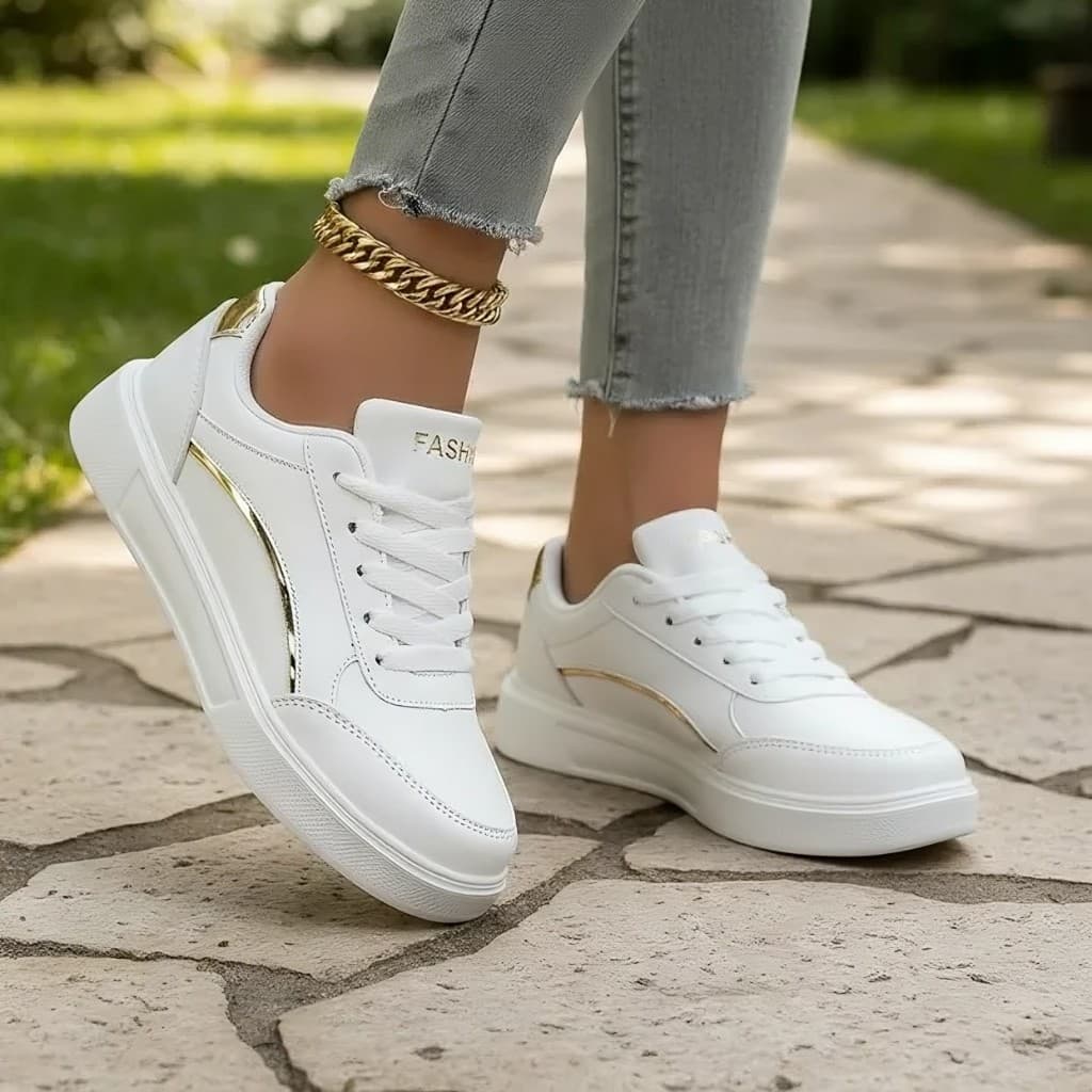 Tenis Feminino Casual Branco Retrô Clássico Original Force Alto Conforto