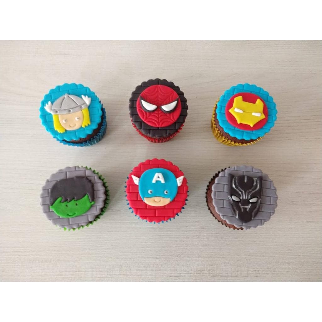 Cortador modulado de Super Herói - Hulk, Pantera, Capitão América, Thor, Homem Aranha e Homem de Ferro