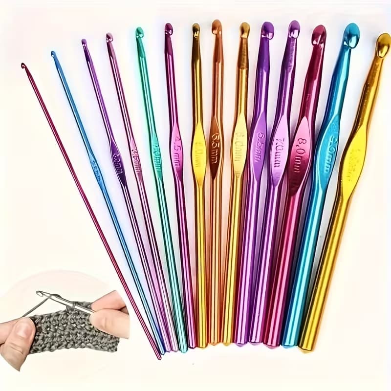 Kit Agulha Para Crochê - Pacote Com 14 Tamanhos