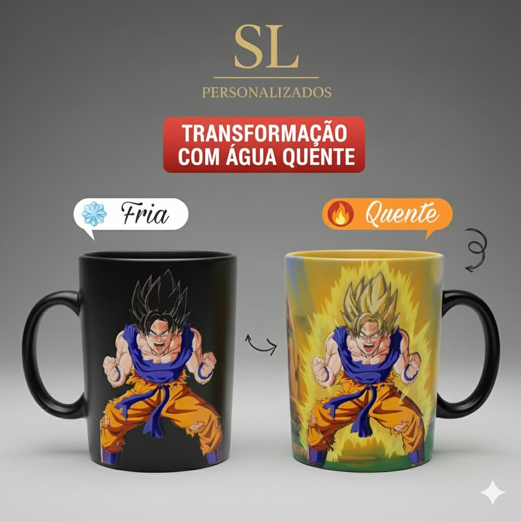 CANECA MÁGICA DRAGON BALL GOKU - SUPER SAIYAJIN